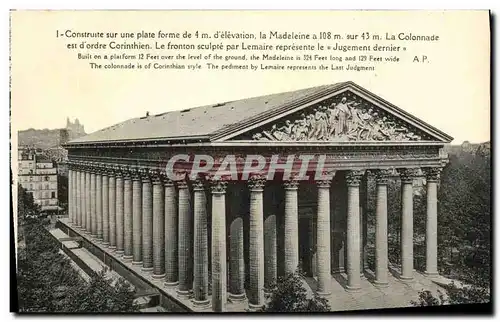 Cartes postales Paris La Madeleine