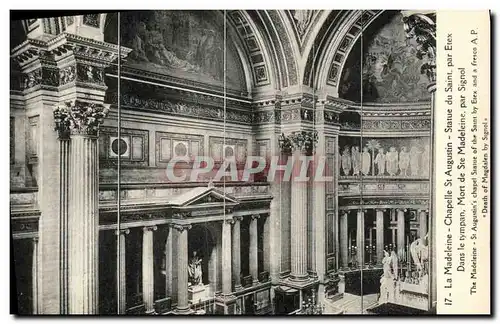 Cartes postales La Madeleine Chapelle St Augustin Statue de la Saint par Esex Paris