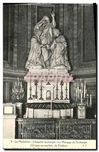 Cartes postales La Madeleine Chapelle St Joseph Le Mariage de St Joseph Paris