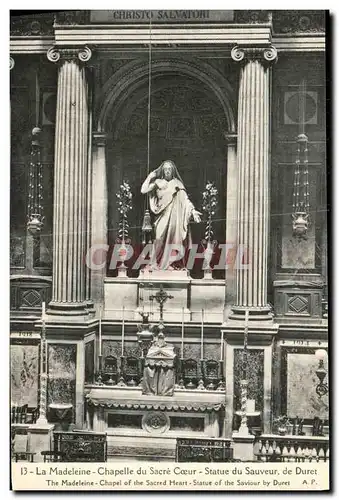 Ansichtskarte AK La Madeleine Chapelle de la Ste Vierge Statue du St Sauveur Paris