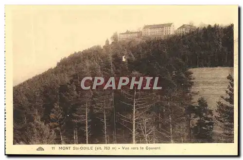 Cartes postales Mont Ste Odile Vue Vers le Couvent