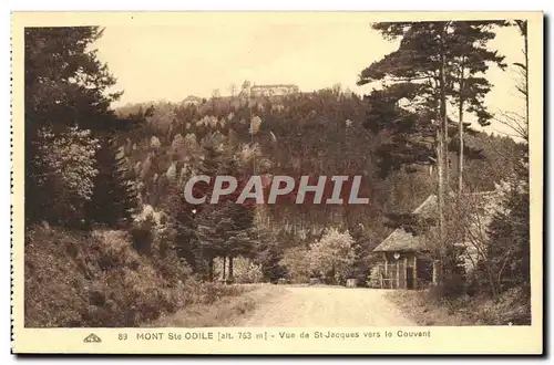 Cartes postales Mont Ste Odile et Vue de St Jacques Vers le Couvent