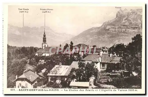 Ansichtskarte AK Saint Gervais les Bains La Chaine des Aravis et Aiguille de Varens