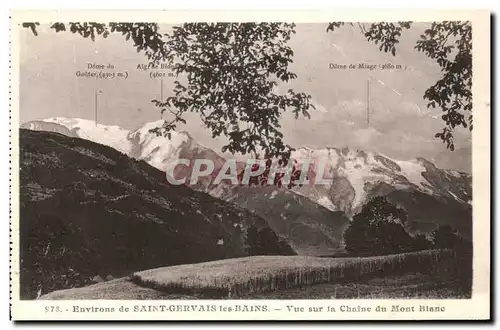 Cartes postales Saint Gervais les Bains Vue Sur la Chaine du Mont Blanc