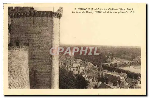 Ansichtskarte AK Chinon Le Chateau La tour de Boissy et vue generale