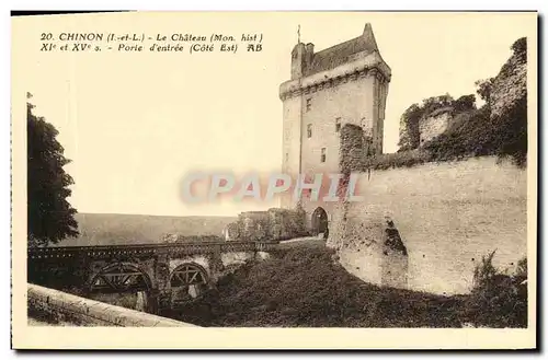 Cartes postales Chinon Le Chateau Porte d Entree