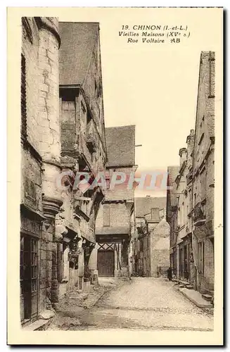 Ansichtskarte AK Chinon Vieilles Maisons Rue Voltaire