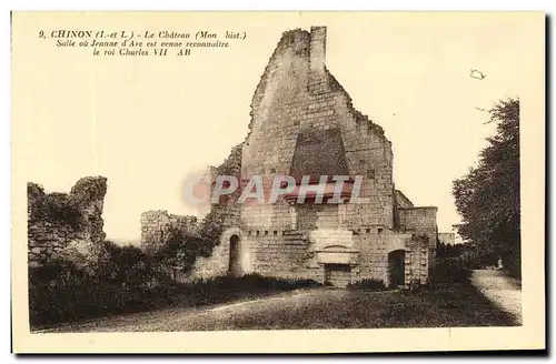 Cartes postales Chinon Le Chateau Vue D ensemble