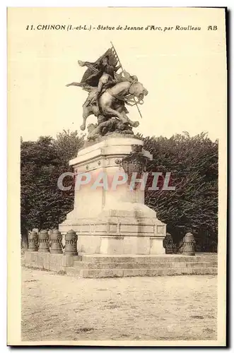 Ansichtskarte AK Chinon Statue de Jeanne d Arc Par Roulleau