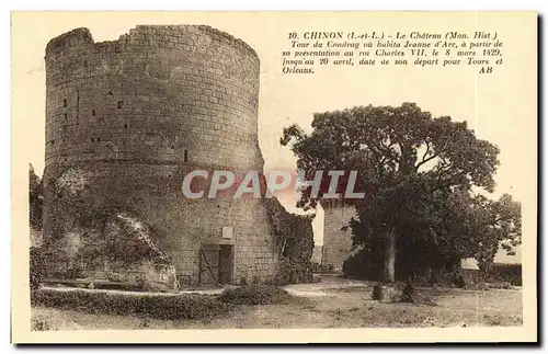 Cartes postales Chinon Le Chateau Tour du Condray ou Habita Jeanne d Arc