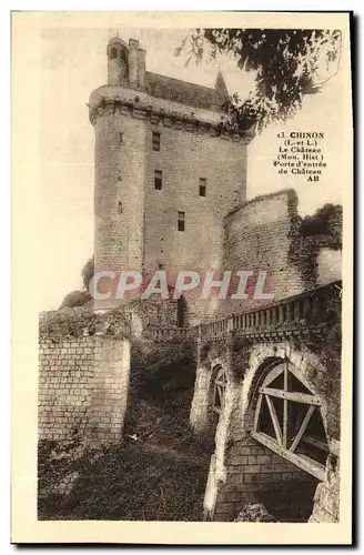 Cartes postales Chinon Le Chateau Porte d entree