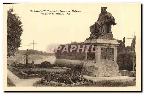 Cartes postales Chinon Statue de Rabelais Hebert