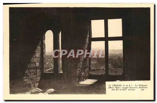 Ansichtskarte AK Chinon Le chateau Logis royaux fenetres des 11 et 14eme