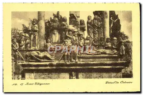 Cartes postales St Thegonnec Detail du calvaire