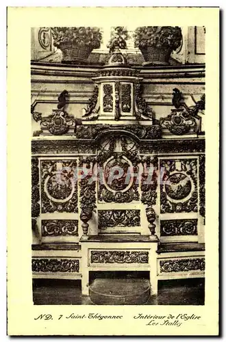 Cartes postales St Thegonnec Interieur de L Eglise Les stalles