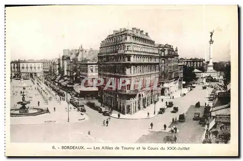 Cartes postales Bordeaux Les Allees de Tourny et le Cours du XXX Juillet