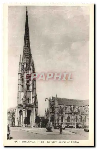 Cartes postales Bordeaux La Tour Saint Michel et L Eglise