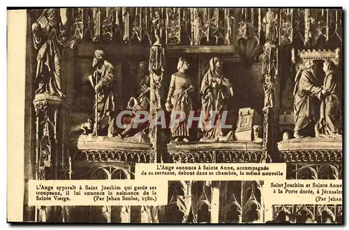 Cartes postales Chartres La Cathedrale L ange apparait a Saint Joachim Sainte Anne