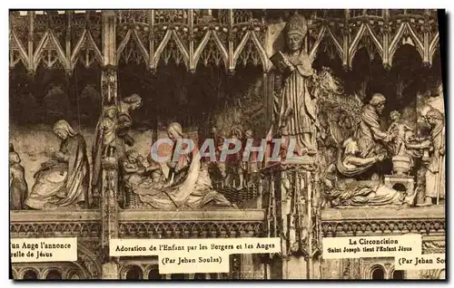 Cartes postales Chartres La Cathedrale Adoration de l enfant par les bergers et les anges