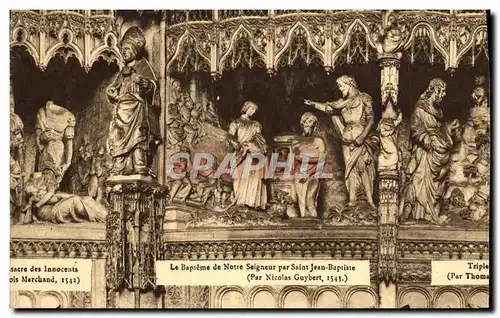 Cartes postales Le Bapteme de Notre Seigneur par Saint Jean Baptiste Chartres Cathedrale