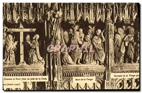 Cartes postales Chartres Cathedrale Mort de la vierge