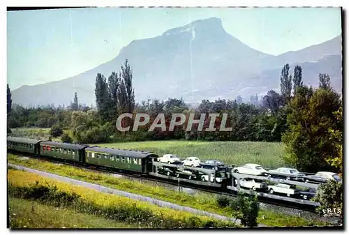 Cartes postales moderne Train Autos Couchettes Chemins de Fer Francais