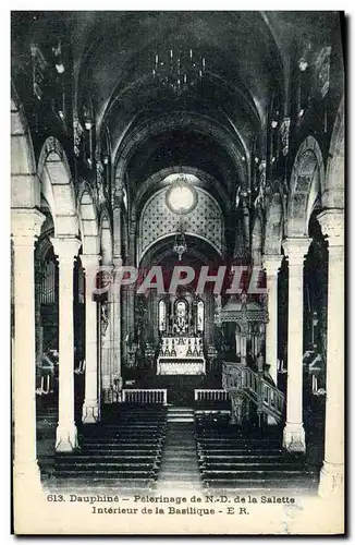 Cartes postales Dauphine Pelerinage de la Salette Interieur de la Basilique