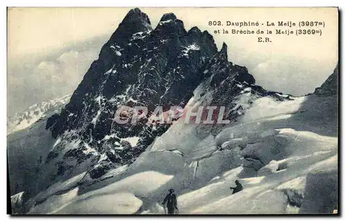 Cartes postales Dauphine La Meije et la breche de la Meije