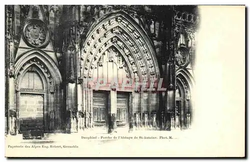 Cartes postales Dauphine Porche de L Abbaye de St Antoine