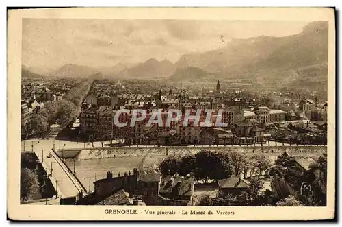 Ansichtskarte AK Grenoble Vue Generale Le Massif du Vercors