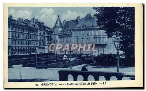 Cartes postales Grenoble La Jardin de L Hotel de Ville