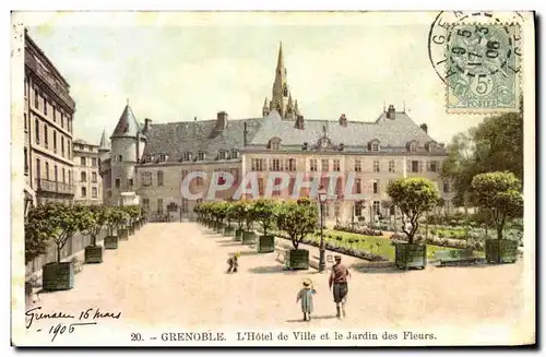 Ansichtskarte AK Grenoble L Hotel de Ville et le Jardin des Fleurs