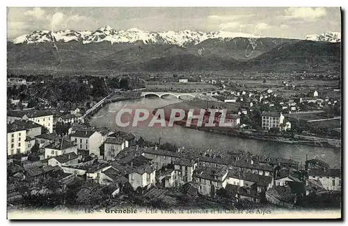 Cartes postales Grenoble L ile verte la Tronche et la chaine des Alpes