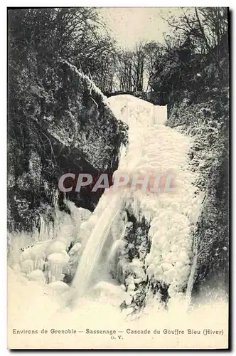 Cartes postales Grenoble Environs Sassenage Cascade du Gouffre Bleu Hiver