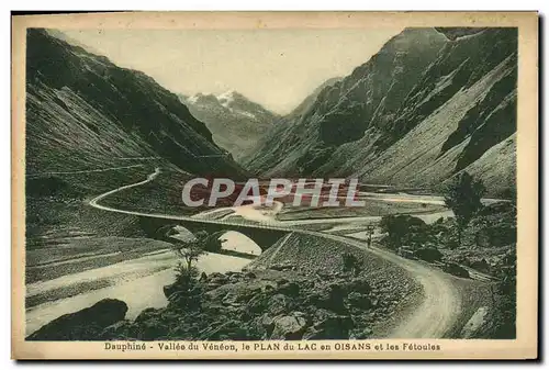 Cartes postales Vallee du Veneon le plan du lac en Oisans et les Fetoules