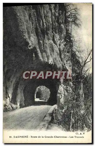 Cartes postales Dauphine Route de la Grande Chartreuse Les tunnels