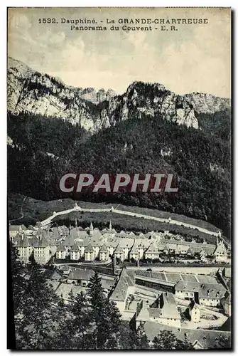 Cartes postales Dauphine La Grande Chartreuse Panorama du couvent