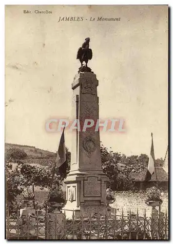 Cartes postales Jambles Le Monument coq militaria