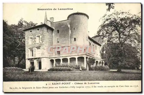 Cartes postales Saint Point Chateau de Lamartine