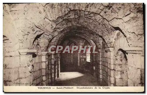 Ansichtskarte AK Tournus Eglise Saint Philibert Deambulatoire de la Crypte