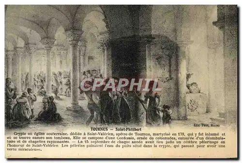 Ansichtskarte AK Tournus Saint Philibert Crypte Ou Eglise Souterraine dediee a Saint Valerien apotre de Tournus