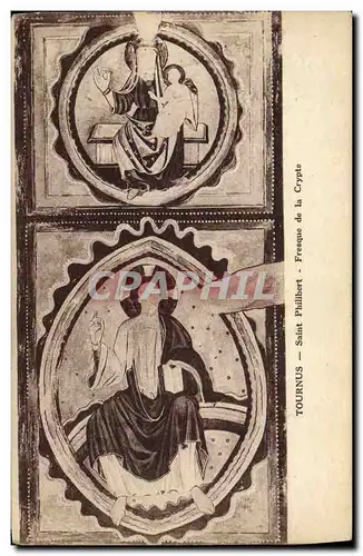 Cartes postales Tournus Saint Philibert Fresque de la Crypte