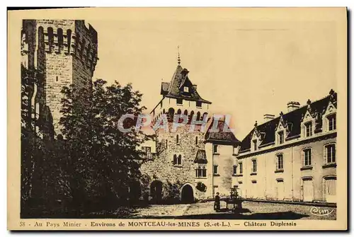 Cartes postales Environs de Montceau les Mines Chateau Duplessis