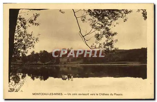 Ansichtskarte AK Montceau les Mines Un Coin Ravissant Vers le Chateau du Plessis