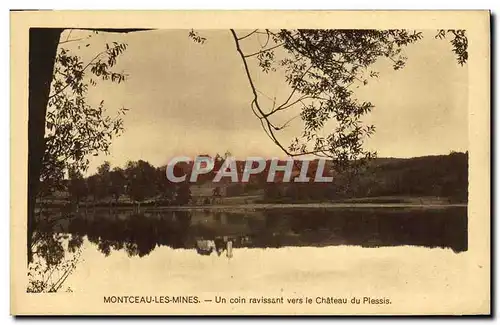 Cartes postales Montceau les Mines Un Coin Ravissant Vers le Chateau du Plessis