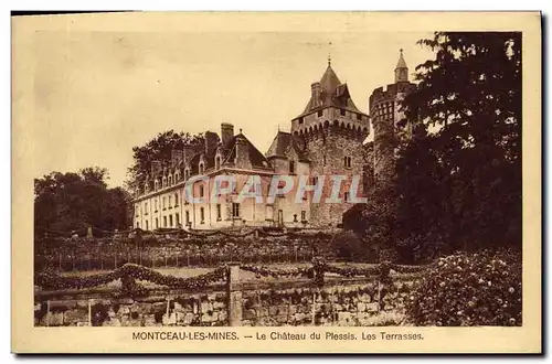 Ansichtskarte AK Montceau les Mines Le Chateau du Plessis Les Terrasses