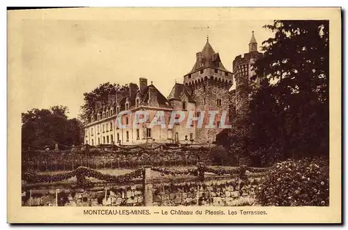 Cartes postales Montceau les Mines Le Chateau du Plessis Les Terrasses
