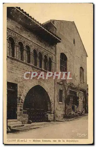 Cartes postales Cluny Maison Romane rue de la Republique