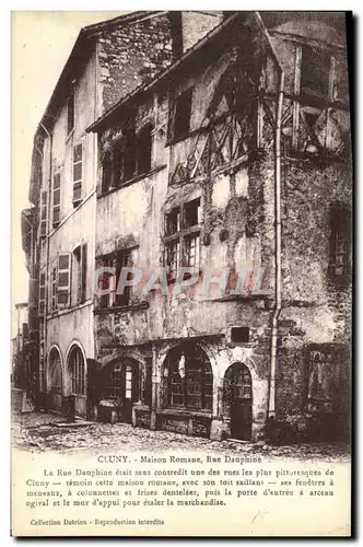 Ansichtskarte AK Cluny Maison Romane Rue Dauphine