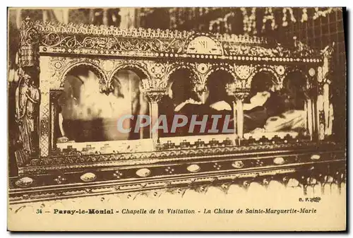 Cartes postales Paray le Monial Chapelle de la Visitation La Chasse de Sainte Marguerite Marie
